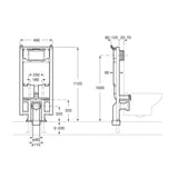 ROCA Wall Hung WC Frame ROCA Duplo One Compact Wall Hung Frame and Cistern