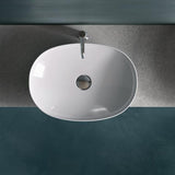 RAK Semi-Recessed Basin RAK Variant Oval 600mm Drop-In Countertop Basin in Alpine White