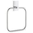 Smedbo Towel Rails and Rings Chrome Smedbo Beslagsboden Square Self-Adhesive Towel Ring