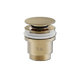Britton Basin Waste Brushed Brass Britton Universal Click Clack Basin Waste