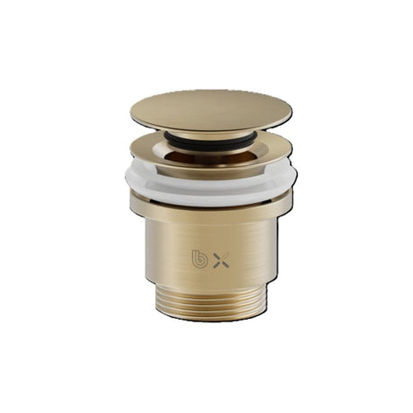 Britton Basin Waste Brushed Brass Britton Universal Click Clack Basin Waste