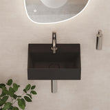 Crosswater Cloakroom Basin Black Matt / 400 x 300mm Crosswater Beck Cloakroom Basin with Waste