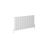 Eastbrook Panel Radiator Eastbrook Rosano Straight Horizontal Aluminium Radiator  in Matt White