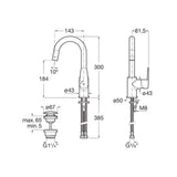 Roca Mono Basin Tap Roca Victoria Plus Cold Start Basin Mixer Tap with Side Handle and Click Clack Waste