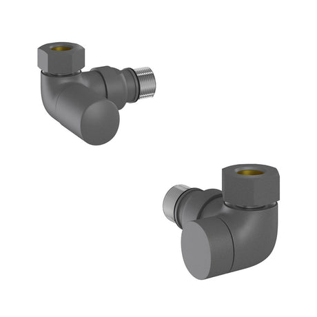 Tissino Radiator Valve Anthracite Tissino Corner Manual Radiator Valves (Pair)