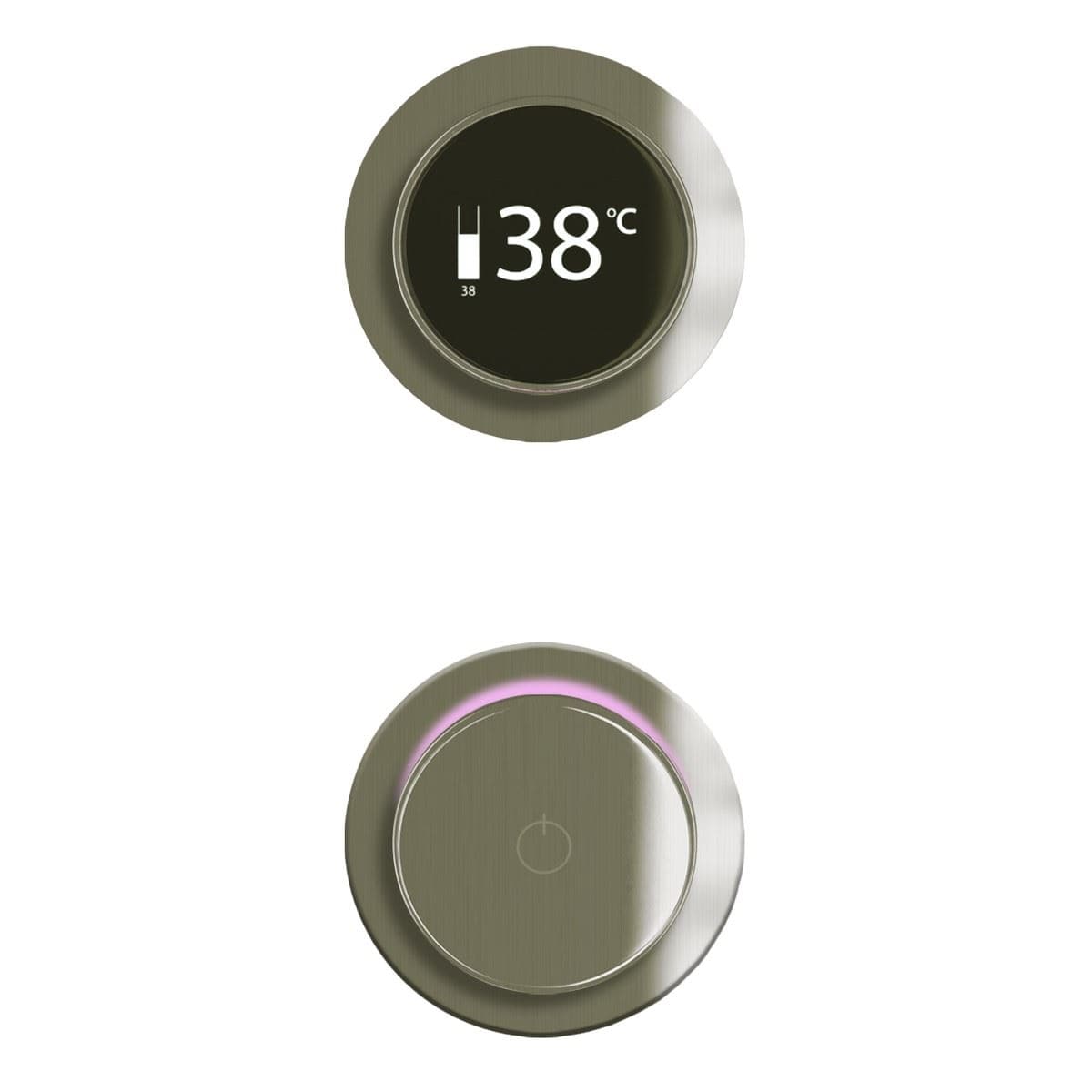 TED Concealed Shower Valve Brushed Nickel TED Togo 2/3 Outlet Concealed Digital Shower Valve with Ring Style Plate
