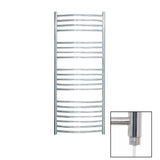 JIS Ladder Rail 1250 x 520mm / Satin Chrome / Electric Only JIS Sussex Adur Vertical Stainless Steel Curved Heated Towel Rail