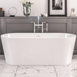 Eastbrook Modern Freestanding Bath Eastbrook Lambeth Freestanding Bath - 1590 x 740 in Gloss White