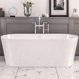 Eastbrook Modern Freestanding Bath Eastbrook Lambeth Freestanding Bath - 1590 x 740 in Gloss White