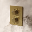 Crosswater Concealed Shower Valve Crosswater 3ONE6 Lever 1 Outlet Trimset in Brushed Brass