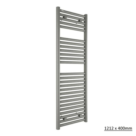 Tissino Ladder Rails 1212 x 400 / Central Heating Tissino Hugo2 Designer Towel Radiator in Lusso Grey
