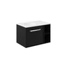 Crosswater Wall Mounted Vanity Unit Matt Black / 700mm / Left Hand Basin Crosswater Infinity Wall Mounted Vanity Unit with Basin