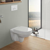 Villeroy & Boch Wall Hung Toilet Villeroy & Boch O.novo Wall Hung Rimless DirectFlush Toilet with Soft Close Seat
