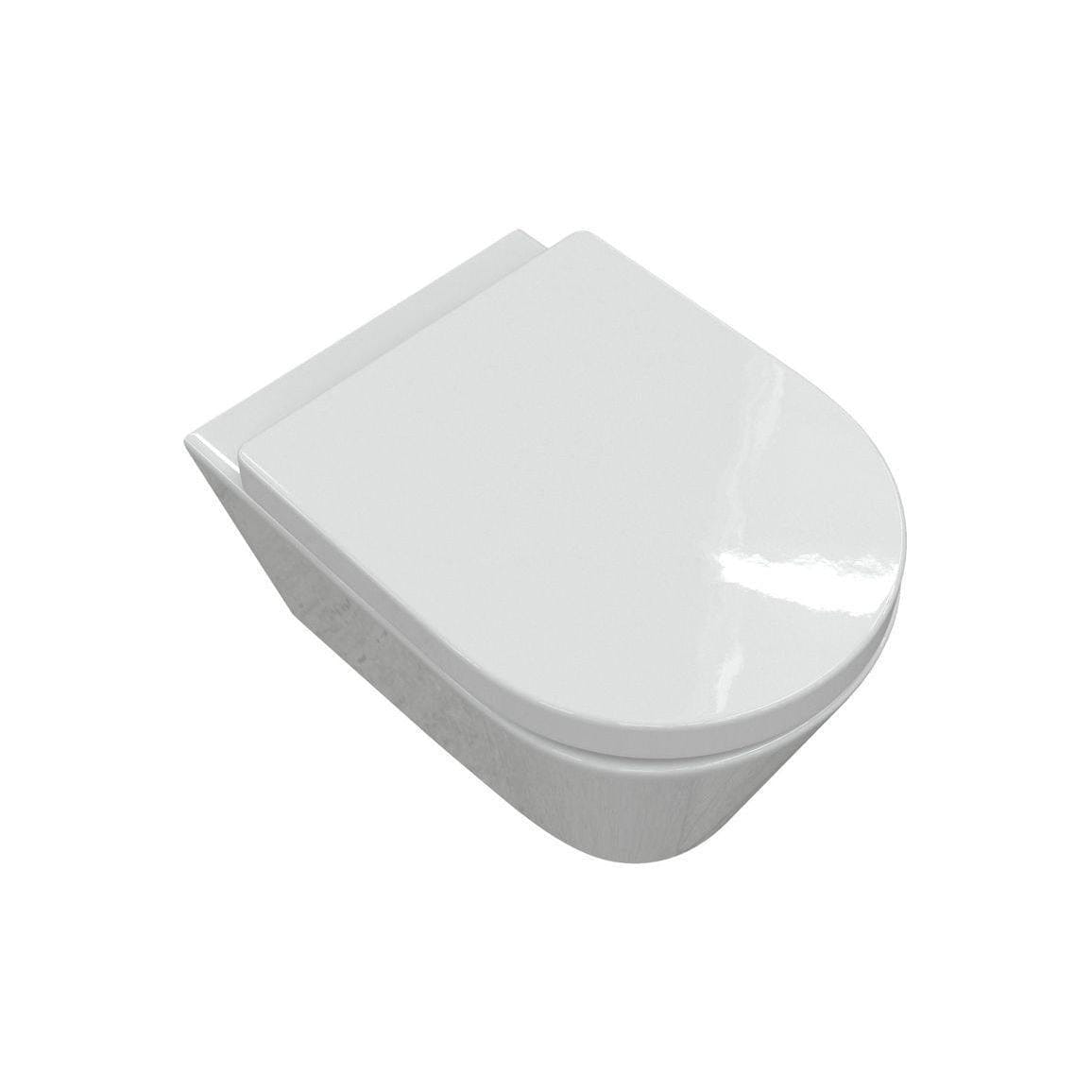Aquarius Wall Hung Toilet Aquarius Urbano Rimless Wall Hung Toilet Pack with Frame, Flush Plate, Soft Closing Seat and Hinge Covers