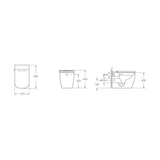 Imex Smart Toilet Imex Essence Back to Wall Rimless Smart Toilet
