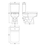 Aquarius Squared Close Coupled Toilet with Soft Close Seat