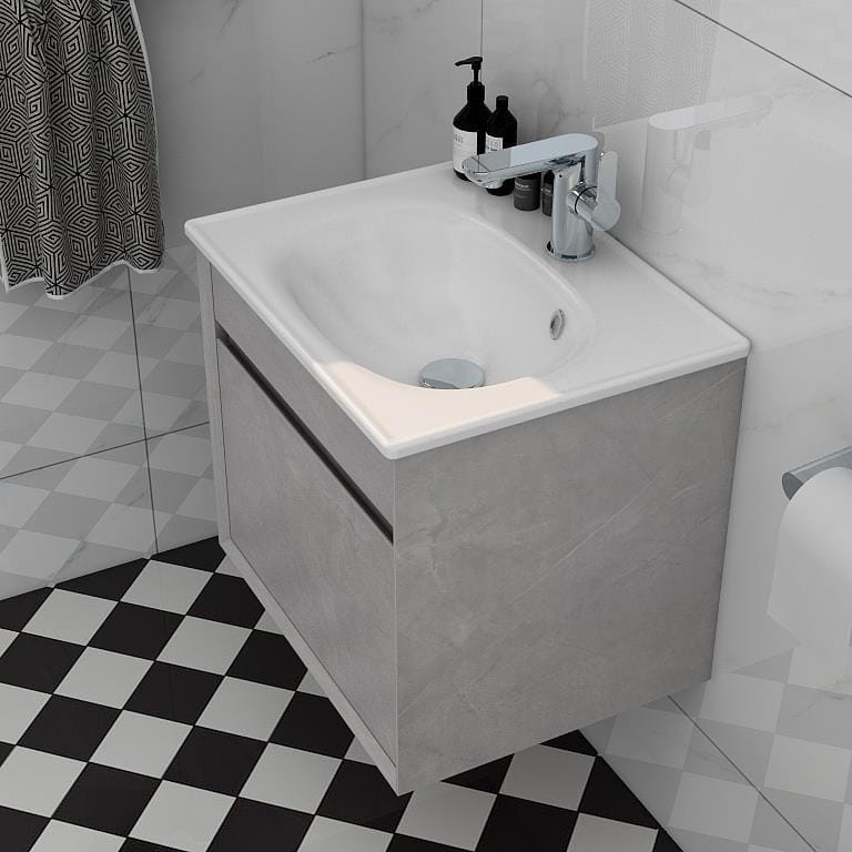 Imex Wall Mounted Vanity Unit Imex Alma Wall Mounted Single Drawer 500mm Vanity Unit with Basin