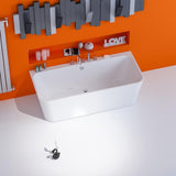Imex Back to Wall Freestanding Baths Imex Ravine Back to Wall Freestanding Bath - 1700 x 810mm in White Gloss