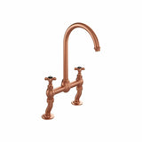 Vado Kitchen Tap Brushed Bronze/Black Booth & Co. Axbridge Lever Bridge Kitchen Mixer Tap