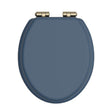 Heritage Toilet Seat Maritime Blue / Vintage Gold Heritage Soft Close Wooden Toilet Seat