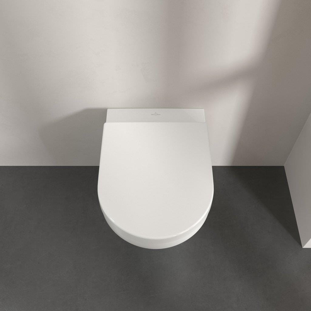 Villeroy & Boch Back to Wall Toilet Villeroy & Boch Architectura Back to Wall Rimless Toilet with TwistFlush and Soft Close Seat