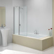 Merlyn Bath Screen Merlyn 2 Panel Folding Square Bath Screen with HydroSEAL Technology