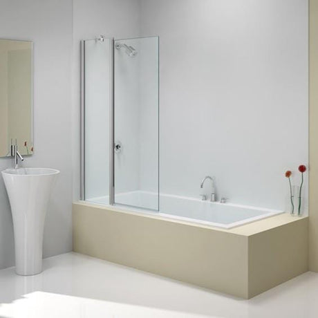 Merlyn Bath Screen Merlyn 2 Panel Folding Square Bath Screen with HydroSEAL Technology