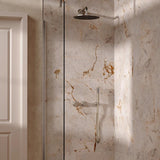 UK Bathroom Store Concealed Shower Set Brushed Nickel / Wall Arm / 300mm Crosswater Module Shower Set 1 with Fixed Head and Pencil Handset