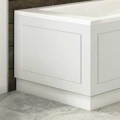 Aquarius Bathrooms Bath Panel Aquarius Halite Waterproof Traditional Shaker End Bath Panel in White Gloss