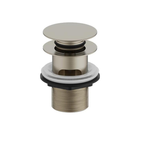 Burlington Basin Waste Brushed Nickel Burlington Click-Clack Slotted Basin Waste