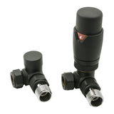 Reina Radiator Valve Black Reina Modal Thermostatic Corner Radiator Valves