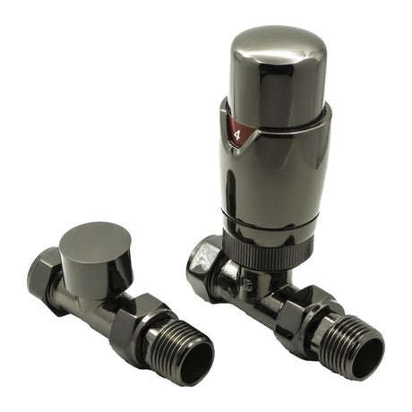 Reina Radiator Valve Oiled Bronze Reina Modal Thermostatic Straight Radiator Valves