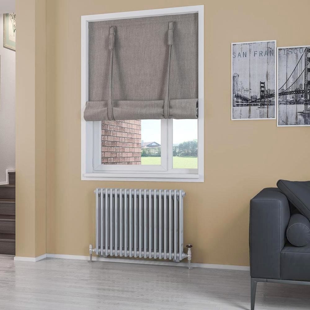 Eastbrook Column Radiator 600 x 833 / Dual Fuel Eastbrook Rivassa Traditional 2 Column Radiator in Chrome Effect