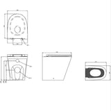 Crosswater Wall Hung Toilet Crosswater Mada Round Back to Wall Rimless Toilet with Soft Close Seat