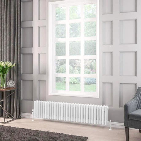 Eastbrook Column Radiator 300 x 1373 / Electric Only Eastbrook Rivassa Traditional 3 Column Radiator in White