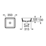 Roca Countertop Basin Roca Optica  Square Countertop Basin