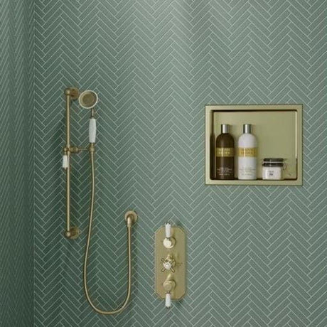 Aquarius Bathrooms Shelf Brushed Brass / 305 x 360mm Aquarius Shower Niche