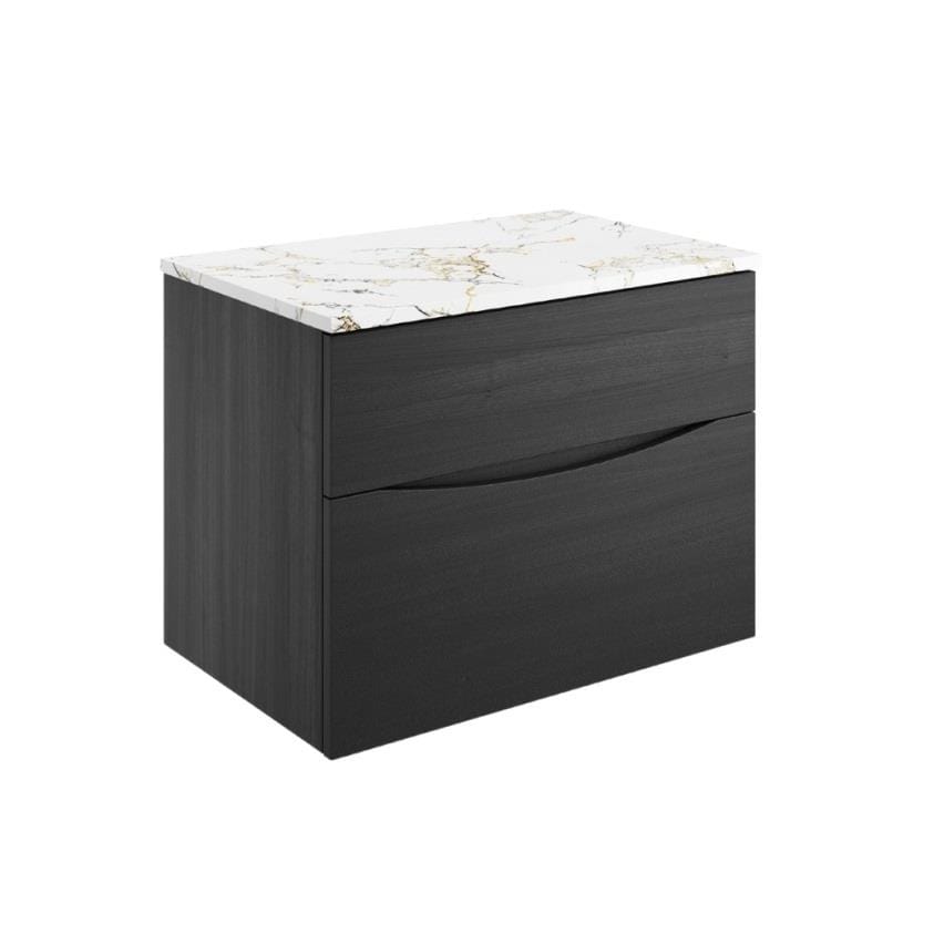 Crosswater Wall Mounted Vanity Unit Crosswater Glide II Wall Mounted Two Drawer Vanity Unit with Worktop