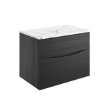 Crosswater Wall Mounted Vanity Unit Crosswater Glide II Wall Mounted Two Drawer Vanity Unit with Worktop