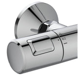 Ideal Standard Exposed Shower Set Ideal Standard Ceratherm T25 Exposed Thermostatic Shower Valve Set with Riser Kit, Showerhead and Handset in Chrome