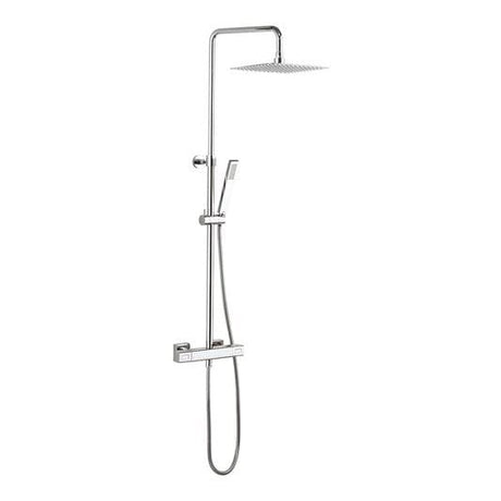 Crosswater Exposed Shower Set Crosswater Atoll Square Exposed Thermostatic Shower Set in Chrome
