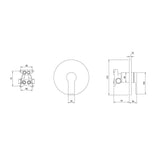 Villeroy and Boch Concealed Shower Valve Villeroy & Boch Architectura Single Outlet Trim Set in Chrome