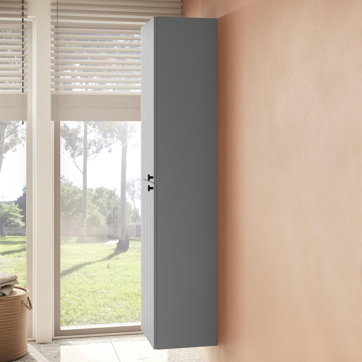 VitrA Storage Unit VitrA Root Groove Wall Mounted Tall Storage Cabinet 1800 x 420mm