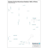 Eastbrook Charlton Vertical Aluminium Designer Radiator in Matt White