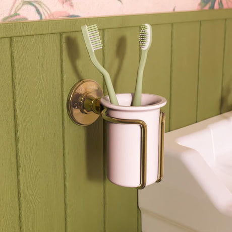 Burlington Toothbrush Holder Gold Burlington Traditional Wall Mounted Tumbler and Holder