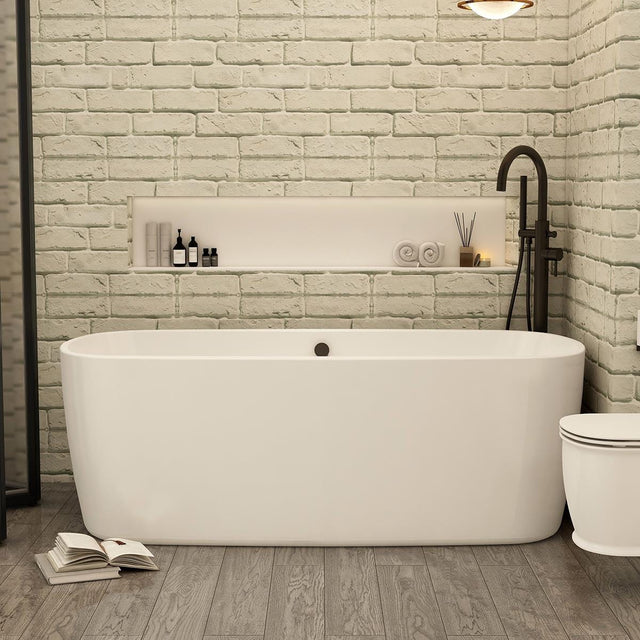 Imex Modern Freestanding Bath Imex Liberty Freestanding Bath - 1700 x 810mm - White Gloss
