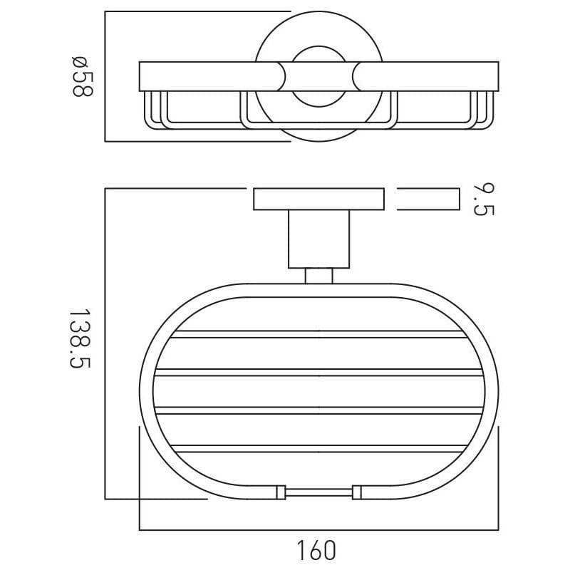 VADO Soap Dish Vado Elements Soap Holder in Chrome