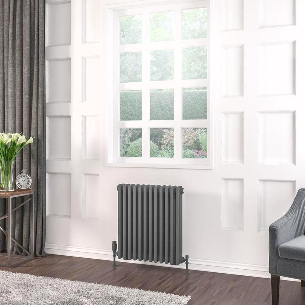 Eastbrook Rivassa Traditional 3 Column Radiator in Matt Anthracite
