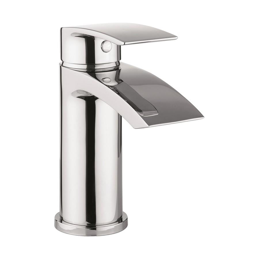 Crosswater Flow Mono Basin Mixer Tap with Clicker Waste in Chrome