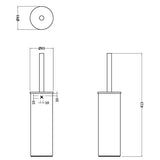 Crosswater Toilet Brush Crosswater MPRO Freestanding Toilet Brush Holder